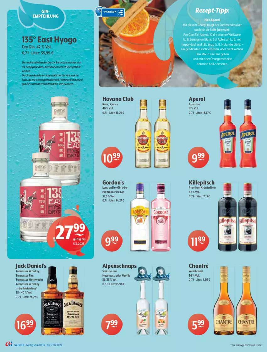 Aktueller Prospekt Getraenke Hoffmann - Prospekte - von 07.02 bis 12.02.2022 - strona 10 - produkty: alkohol, amaro, aperol, apfel, apfelsaft, aust, Blüte, burgunder, cabernet, chantré, cola, dornfelder, dry gin, eis, elle, ente, erde, Feigen, flasche, frucht, früchte, früchten, gewürz, gin, gordon, Gordon’s, grill, grillo, Happy Day, haselnuss, Havana Club, holunder, holunderblüte, jack daniel, Jack Daniel’s, kirsch, kirsche, kirschen, kräuter, kräuterlikör, likör, london dry, london dry gin, mais, monte, Montepulciano, Mythos, nuss, orange, orangen, passo, pfeffer, Pinot, pinot grigio, preisvorteil, reis, rezept, rezept-tipp, riesling, rotwein, Rubin, rum, saft, sauvignon, sauvignon blanc, sekt, sirup, tennessee whiskey, Ti, Valpolicella, weck, wein, weinbrand, weine, Weißburgunder, Weißwein, whiskey, Wild, Yo