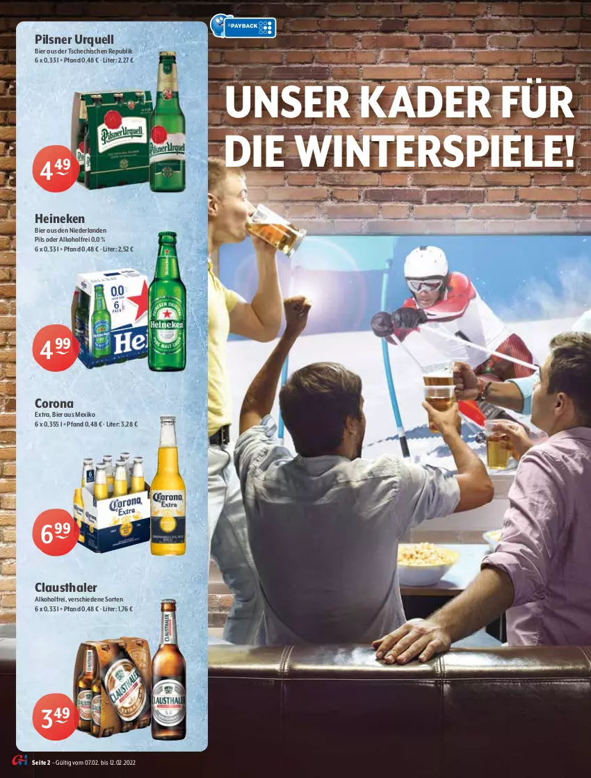 Aktueller Prospekt Getraenke Hoffmann - Prospekte - von 07.02 bis 12.02.2022 - strona 2 - produkty: alkohol, aust, Berger, bier, brut, burgunder, Cap, captain morgan, chips, clausthaler, corona, crunchips, elle, frucht, gin, gordon, Gordon’s, granini, Happy Day, heineken, johnnie walker, kräuter, kräuterlikör, kuemmerling, likör, limo, lorenz, merl, nero, orangina, ouzo, ouzo 12, pils, pilsner, pilsner urquell, Rauch, riesling, saft, schweppes, spätburgunder, Spiele, Ti, Tüte