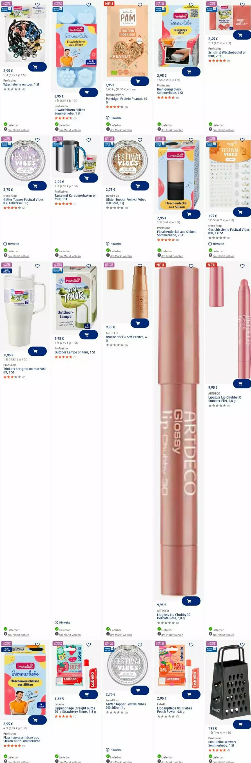 Aktueller Prospekt Dm Drogerie - Prospekte - von 30.06 bis 09.07.2025 - strona 13 - produkty: akku, Becher, beutel, decke, Deckel, eier, eis, eiswürfel, flasche, Labello, Lampe, leine, LG, Lipgloss, Lippenpflege, mab, merl, natur, natura, porridge, Profissimo, Reinigung, sim, tasse, Ti, topper, trinkbecher, würfel