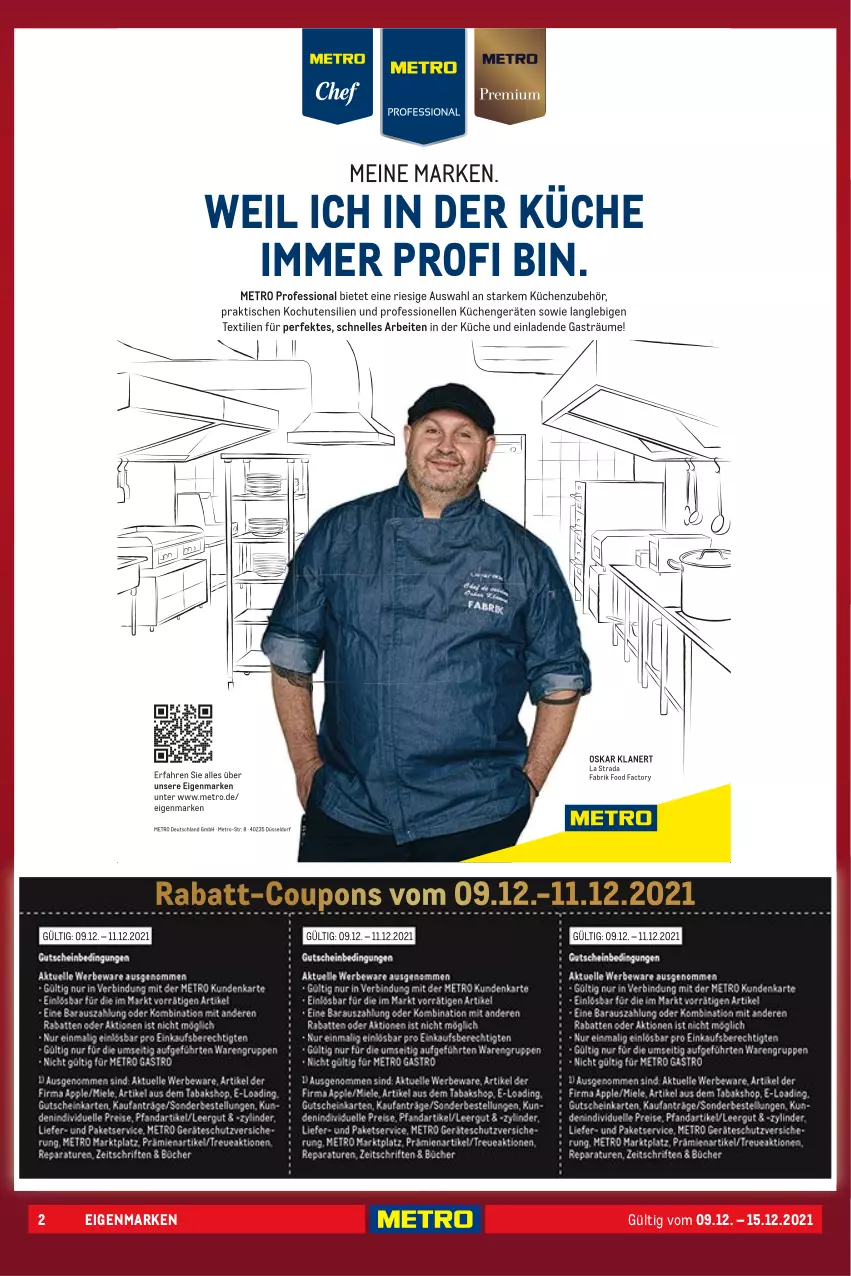 Aktueller Prospekt Metro - NonFood - von 09.12 bis 15.12.2021 - strona 2 - produkty: coupon, coupons, elle, küche, Küchen, Metro, rabatt-coupon, Ti, tisch