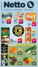 Gazetka promocyjna Netto - Woche 3 - Gazetka - ważna od 21.01 do 21.01.2023 - strona 1 - produkty: arla, auer, Bau, Bauer, bohne, bohnen, clementinen, gurke, im 9-cm-topf, joghur, joghurt, joghurt mit der ecke, Kærgården, kaffee, kaffeebohnen, küche, melitta, Müller, paprika, Primeln, Ti, toffifee, topf, wiener