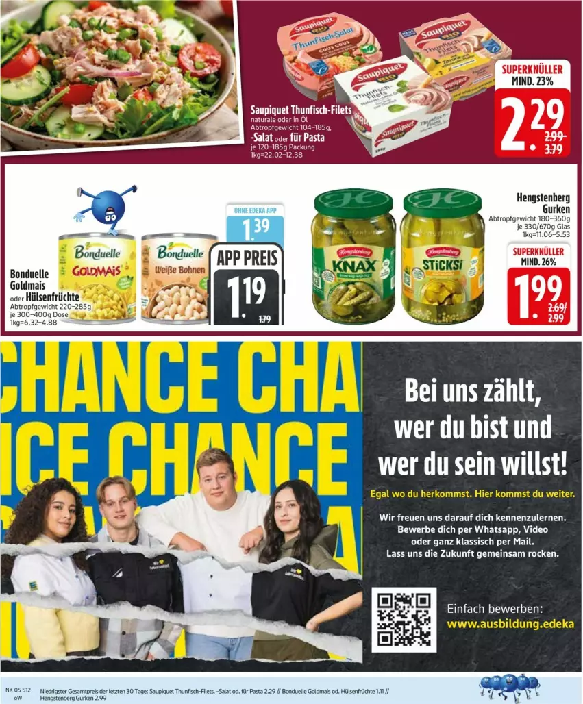 Aktueller Prospekt Edeka - Prospekte - von 26.01 bis 31.01.2026 - strona 14 - produkty: bonduelle, bonduelle goldmais, elle, filet, filets, fisch, früchte, Goldmais, goldmais oder, gurke, gurken, hengstenberg, Hengstenberg Gurken, hülsenfrüchte, mais, natur, natura, salat, saupiquet, senf, tee, thunfisch