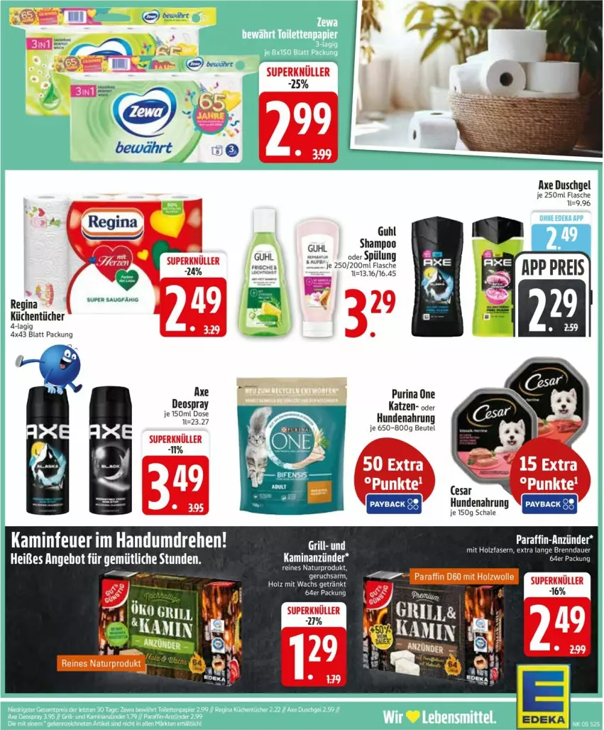 Aktueller Prospekt Edeka - Prospekte - von 26.01 bis 31.01.2026 - strona 27 - produkty: acer, anzünder, auer, axe, axe duschgel, beutel, duschgel, flasche, getränk, Guhl, Holz, Kamin, küche, Küchen, küchentücher, natur, purina, Schal, Schale, shampoo, tücher, wolle