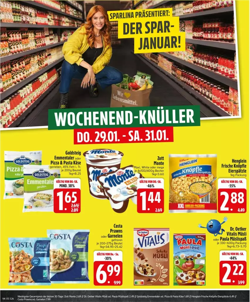Aktueller Prospekt Edeka - Prospekte - von 26.01 bis 31.01.2026 - strona 28 - produkty: Dr. Oetker, eis, Käse, monte, müsli, pasta, pizza, reis, Ti, vita, vitalis, vitalis müsli, zott, Zott Monte, ZTE