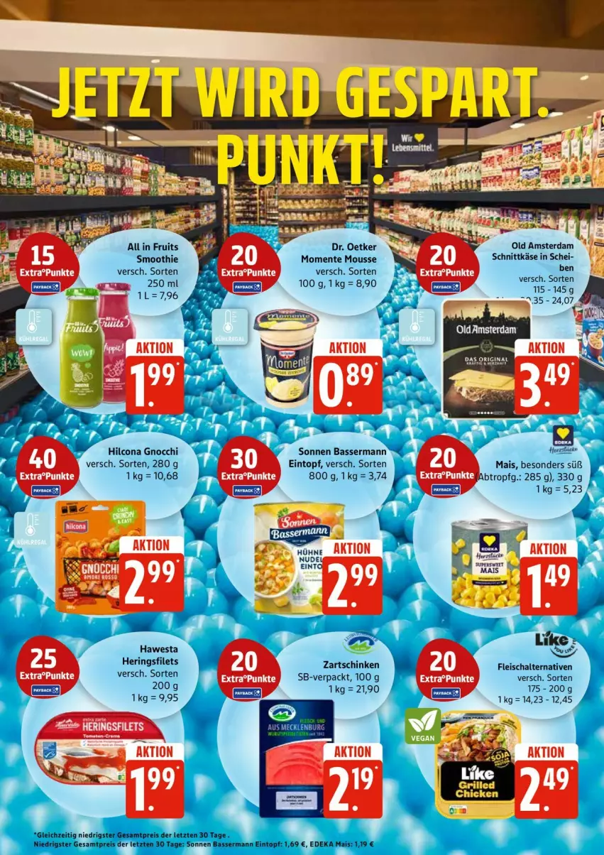 Aktueller Prospekt Edeka - Prospekte - von 08.12 bis 13.12.2025 - strona 30 - produkty: Dr. Oetker, eintopf, ente, filet, filets, gnocchi, hawesta, hering, Herings, heringsfilets, hilcona, Käse, mousse, Old Amsterdam, ring, schinken, schnittkäse, smoothie, topf