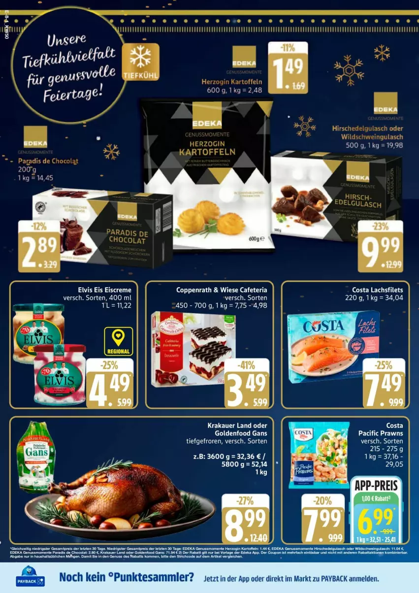 Aktueller Prospekt Edeka - Prospekte - von 08.12 bis 13.12.2025 - strona 8 - produkty: auer, Cif, creme, deka, eis, eiscreme, filet, filets, krakauer, lachs, lachsfilet, lachsfilets, payback, prawns, Ti