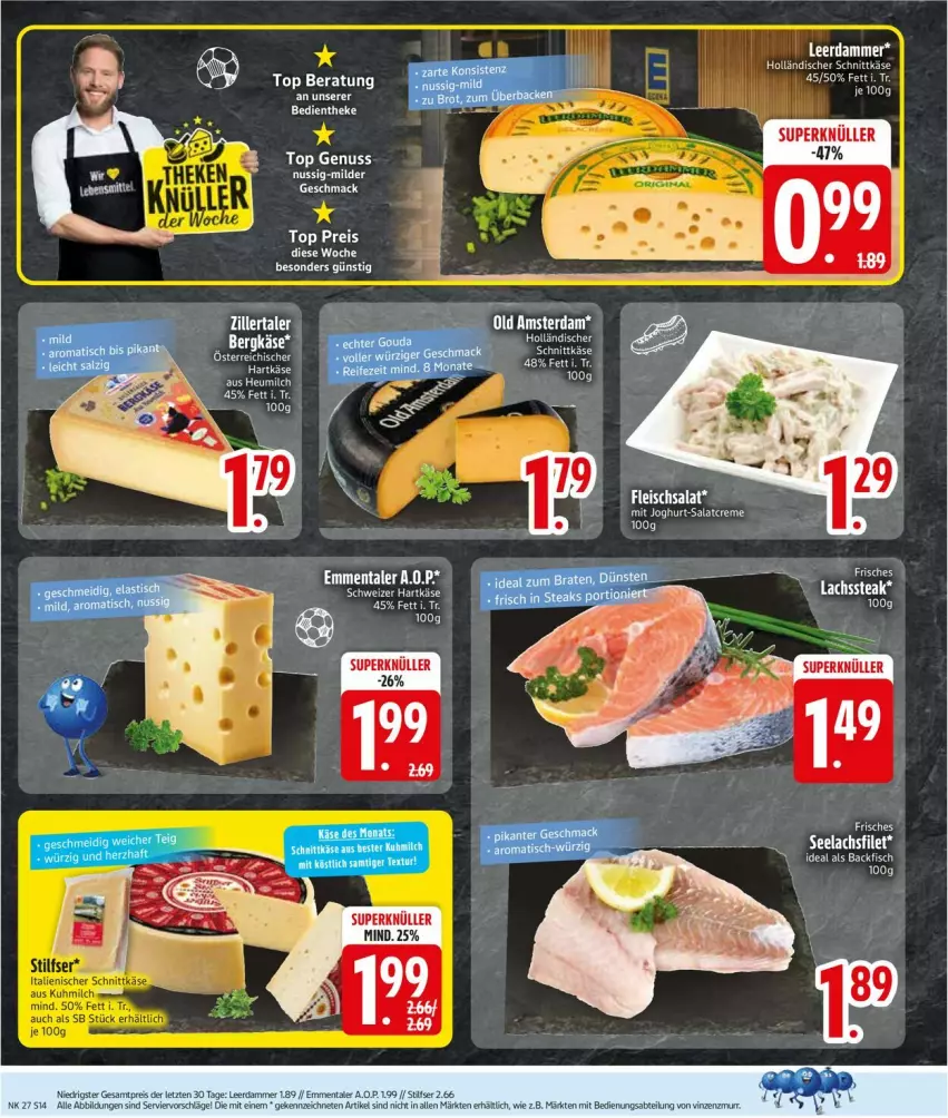 Aktueller Prospekt Edeka - Prospekte - von 29.06 bis 04.07.2026 - strona 16 - produkty: backfisch, creme, dip, fisch, hartkäse, holländischer schnittkäse, joghur, joghurt, Käse, leerdammer, nuss, Old Amsterdam, salat, salatcreme, schnittkäse, tee, Ti