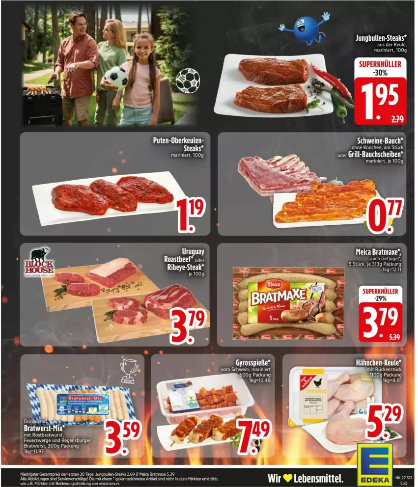 Aktueller Prospekt Edeka - Prospekte - von 29.06 bis 04.07.2026 - strona 17 - produkty: axe, Bau, beef, bratmaxe, bratwurst, deka, eis, elle, Geflügel, jungbullen, lebensmittel, meica, reis, roastbeef, schwein, schweine, schweine-bauch, steak, steaks, wein, weine, wurst, ZTE