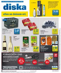 Gazetka promocyjna Diska - Prospekte - Gazetka - ważna od 09.07 do 09.07.2022 - strona 1 - produkty: aktionspreis, angebot, angebote, beere, beeren, bier, butter, eis, ente, flasche, freixenet, glaskaraffe, Hefe, hefeweizen, heidelbeere, heidelbeeren, kaffee, Karaffe, krone, markenbutter, melitta, reis, Rückensteak, rückensteaks, Schal, Schale, Schere, schwein, schweine, sekt, Soda, sodastream, Sprudel, steak, steaks, Ti, wasser, weck, wein, weine, ZTE