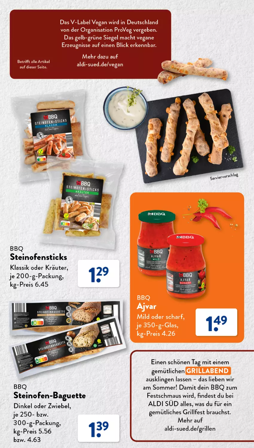 Aktueller Prospekt AldiSud - EIGENMARKEN-VIELFALT FÜR JEDEN GESCHMACK. - von 30.05 bis 03.06.2023 - strona 25 - produkty: aldi, baguette, eis, grill, kräuter, mac, Maus, oder kräuter, Ofen, Rauch, reis, steinofen, Steinofen-Baguette, tee, Ti, zwiebel