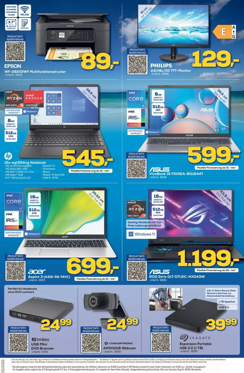 Aktueller Prospekt Euronics - Prospekte - von 29.06 bis 06.07.2022 - strona 5 - produkty: angebot, Bad, Bebe, deo, dvd, eis, elle, Intel, notebook, notebooks, radeon, reis, ring, ryzen, ryzen radeon, Ti, usb