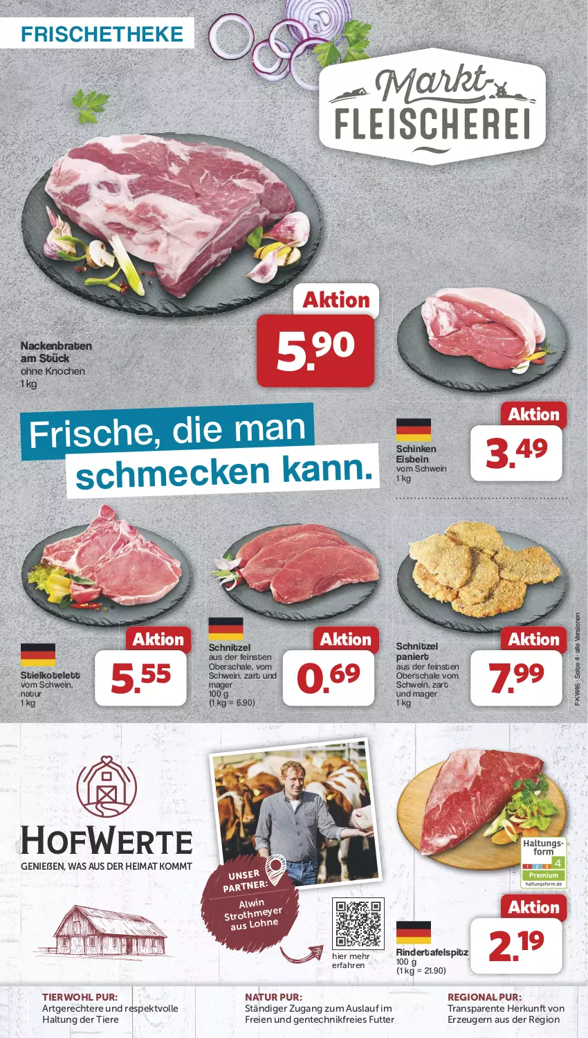 Aktueller Prospekt Famila - Prospekte - von 11.11 bis 16.11.2024 - strona 4 - produkty: braten, eis, ente, kotelett, natur, rind, rinder, Schal, Schale, schinken, schnitzel, schwein, tafelspitz, Ti, Tiere, wein