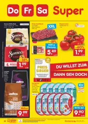 Gazetka promocyjna Netto Marken-Discount - Filial-Angebote - Gazetka - ważna od 06.05 do 06.05.2023 - strona 34 - produkty: asti, bestpreis, bohne, bohnen, braten, creme, eis, filet, filets, fleisch, hackfleisch, hering, Herings, heringsfilets, Heringsfilets in Creme, kaffee, kaffeebohnen, lavazza, ndk, reis, rind, rinder, rinder-hackfleisch, ring, rispentomaten, senseo, Ti, tomate, tomaten, wurst, wurst in selbstbedienung