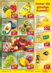 Gazetka promocyjna Netto Marken-Discount - Filial-Angebote - Gazetka - ważna od 06.05 do 06.05.2023 - strona 5 - produkty: angebot, asti, avocado, banane, bananen, bestpreis, beutel, bio, bio-zitronen, chiquita, eis, kiwi, mango, paprika, reis, Ti, trauben, zitrone, zitronen, ZTE