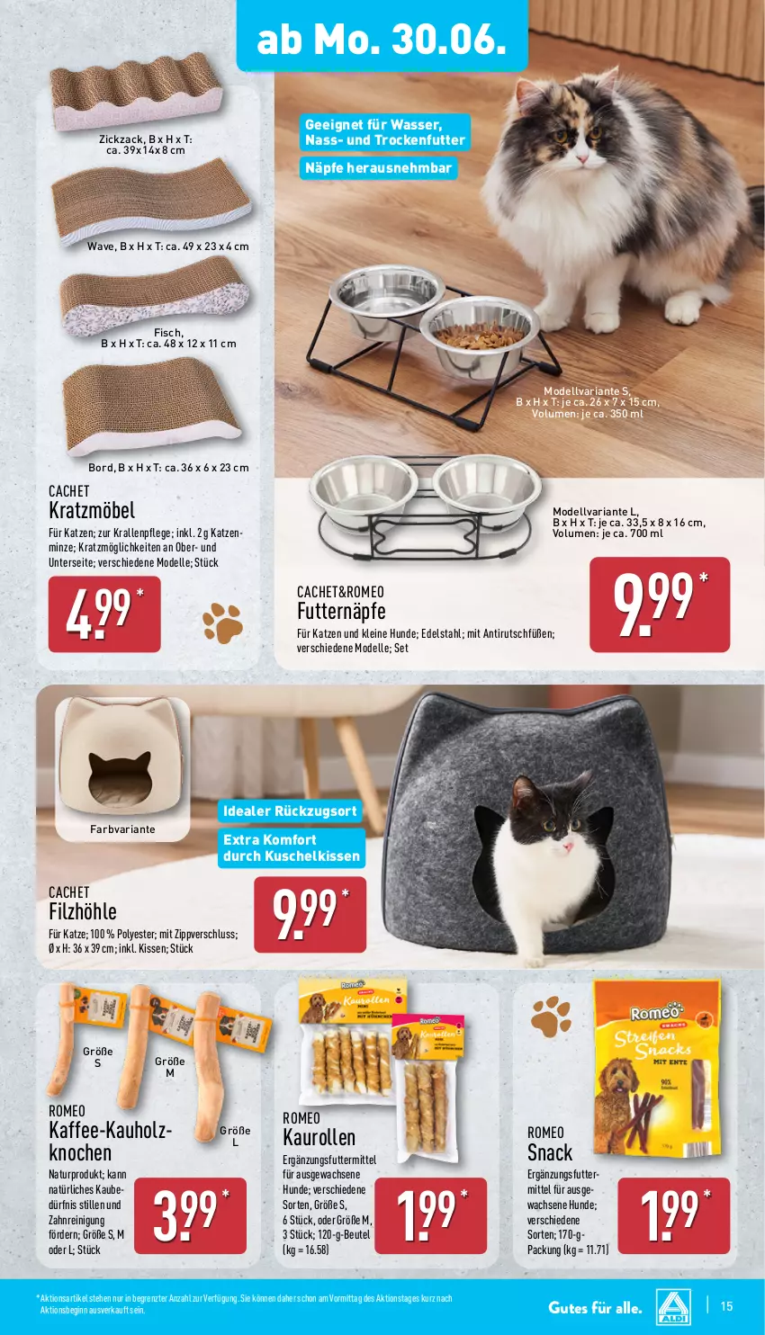 Aktueller Prospekt Aldi Nord - Von Montag - von 30.06 bis 05.07.2025 - strona 15 - produkty: beutel, dell, edelstahl, elle, fisch, gin, Holz, kaffee, kissen, leine, minze, möbel, Mode, natur, Reinigung, Ria, snack, Ti, trockenfutter, wasser, ZTE