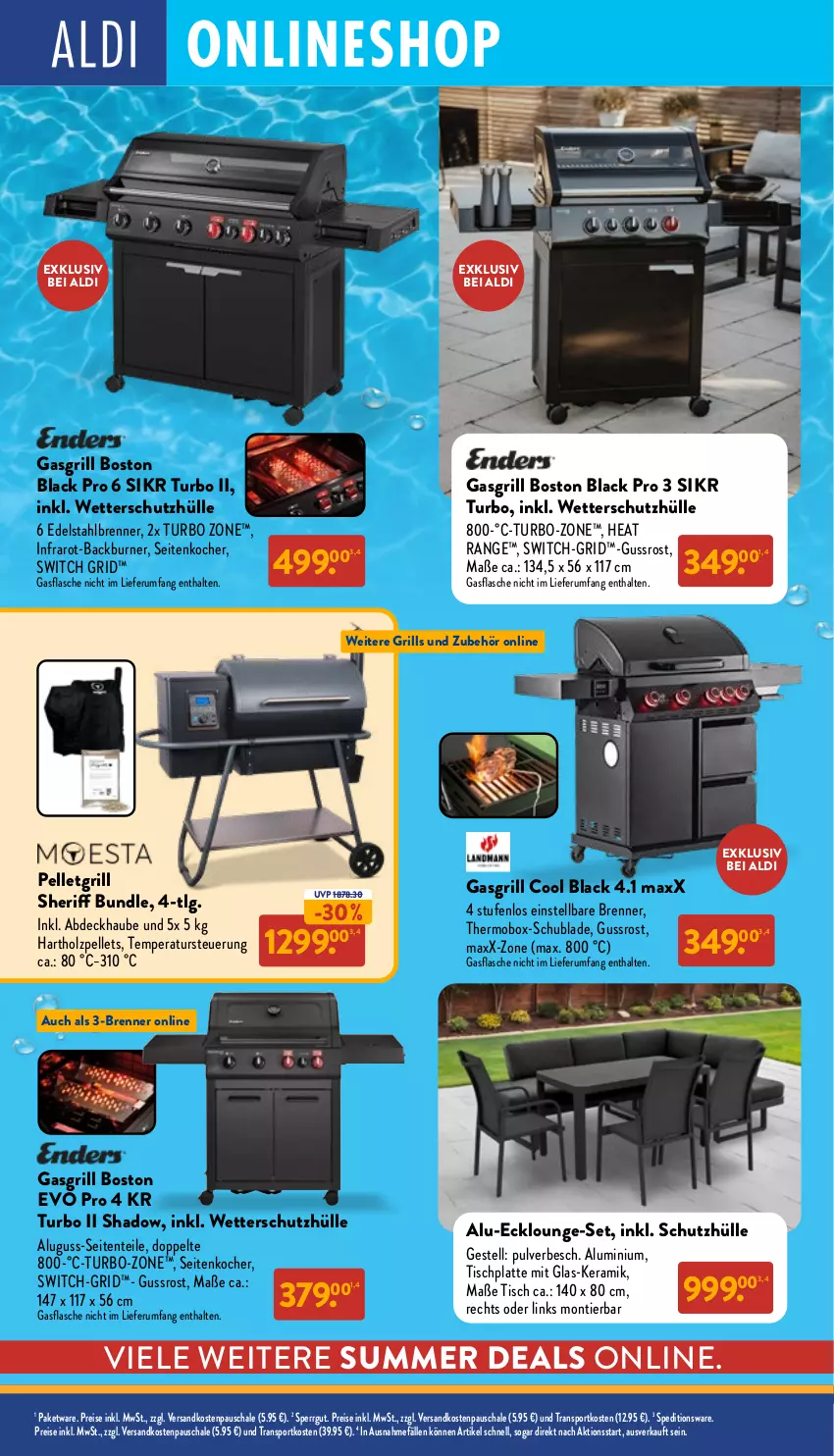 Aktueller Prospekt Aldi Nord - Von Montag - von 30.06 bis 05.07.2025 - strona 34 - produkty: abdeckhaube, aldi, edelstahl, eis, elle, ente, gasgrill, grill, Grills und Zubehör, Holz, Holzpellets, HP, Kocher, lack, latte, LG, lounge-set, ndk, Pellets, reis, rum, Schal, Schale, schutzhülle, Sport, Ti, tisch, tischplatte