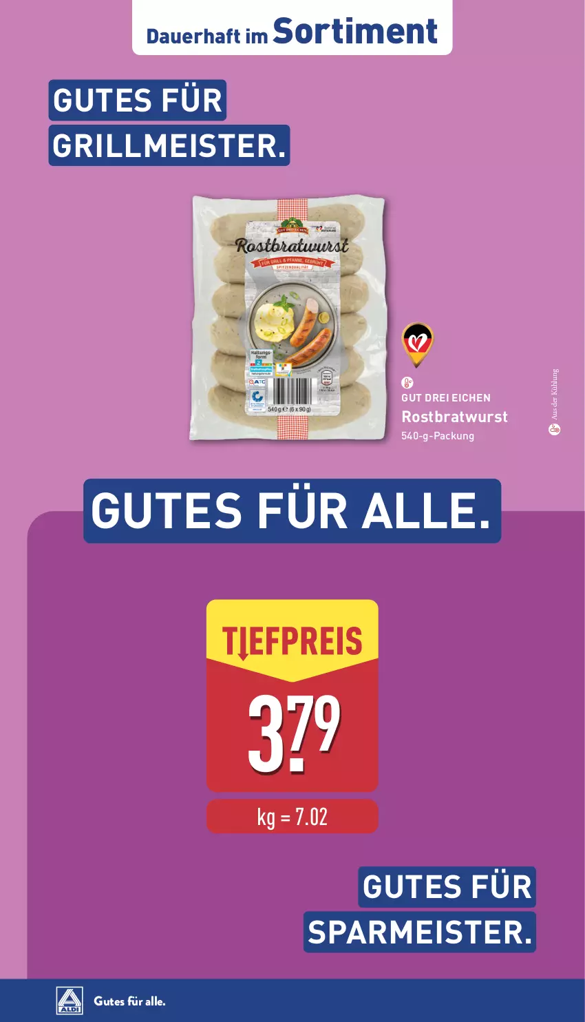 Aktueller Prospekt Aldi Nord - Von Montag - von 30.06 bis 05.07.2025 - strona 37 - produkty: auer, bratwurst, eis, grill, Meister, rostbratwurst, Ti, wurst