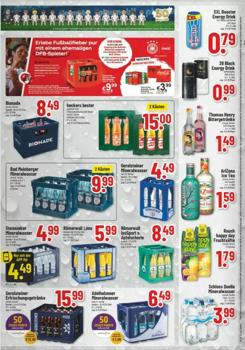 Aktueller Prospekt Trinkgut - Prospekte - von 13.05 bis 18.05.2024 - strona 4 - produkty: adelholzener, Alwa, Bad, Beckers Bester, Berger, bio, bionade, drink, eis, elle, energy drink, erfrischungsgetränk, erfrischungsgetränke, frucht, fruchtsäfte, gerolsteine, gerolsteiner, getränk, getränke, Happy Day, Holz, ice tea, lack, limo, mineralwasser, Rauch, rel, säfte, steiner, Steinsieker, Tasche, thomas henry, Ti, tuc, uhr, wasser