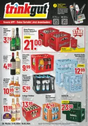 Gazetka promocyjna Trinkgut - Prospekte - Gazetka - ważna od 18.05 do 18.05.2024 - strona 1 - produkty: alkohol, Alwa, Bau, bier, buch, coca-cola, cola, deutschlandcard, diebels, Elan, elle, erde, erdinger, fanta, jim beam, könig pilsener, likör, lillet, mineralwasser, mumm, passo, pils, pilsener, rheinfels quelle, Schal, sekt, tee, Ti, uhr, Waldquelle, wasser, whiskey