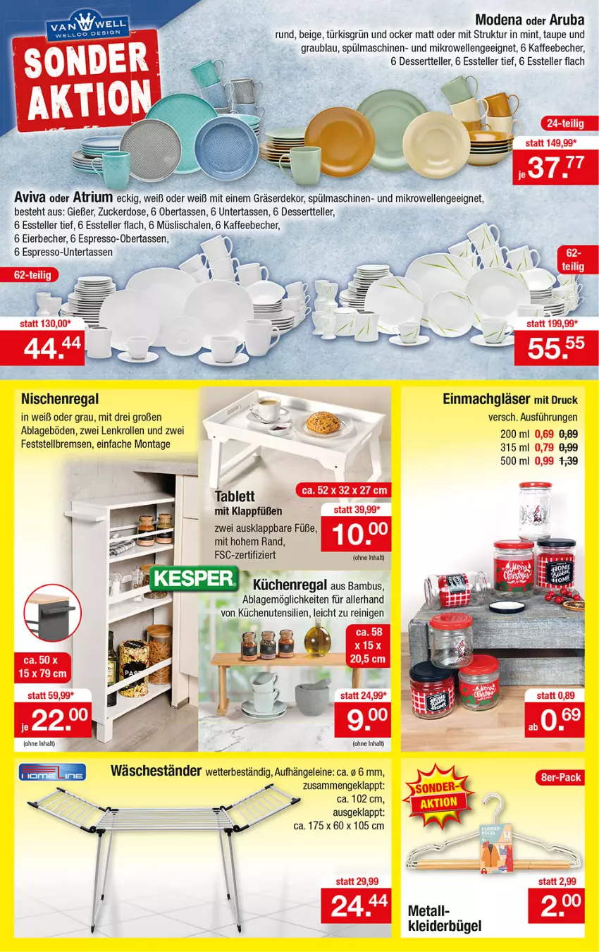 Aktueller Prospekt Zimmermann - Prospekte - von 06.11.2021 bis 11.11.2023 - strona 6 - produkty: Bau, Becher, bügel, dessert, Dessertteller, eier, Eierbecher, elle, erde, espresso, Essteller, Gläser, kaffee, kaffeebecher, kleid, kleider, kleiderbügel, küche, Küchen, leine, mac, mikrowelle, mint, Mode, müsli, Müslischale, regal, Schal, Schale, spülmaschinen, tablet, tablett, tasse, teller, Ti, zucker