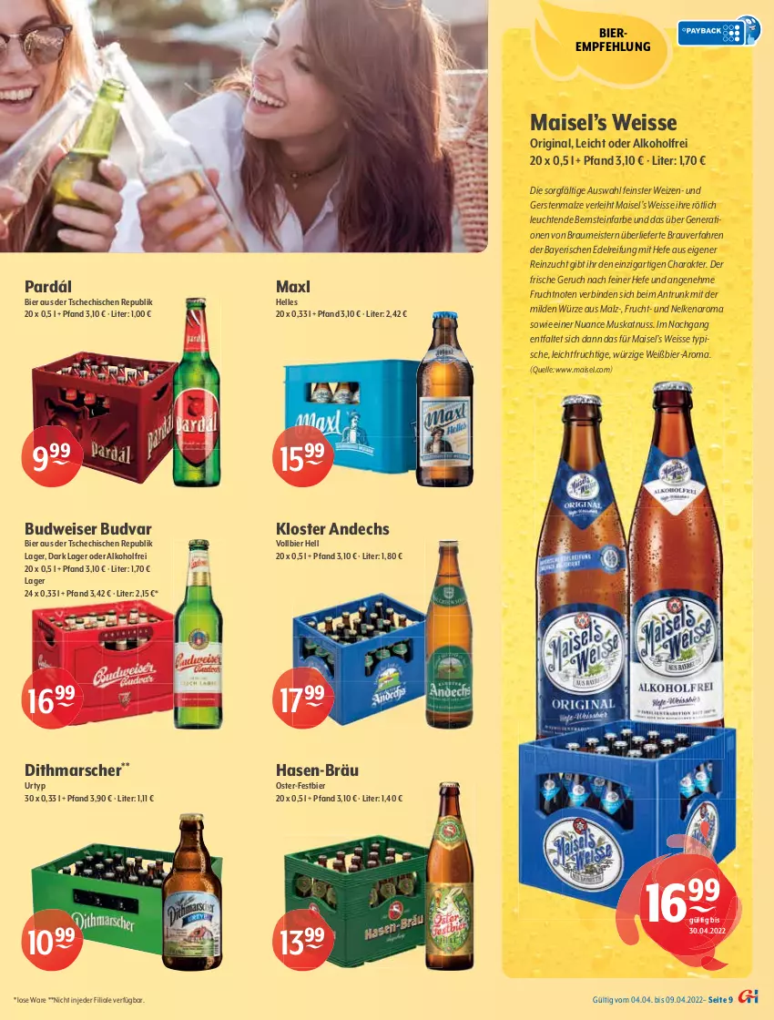 Aktueller Prospekt Getraenke Hoffmann - Prospekte - von 04.04 bis 09.04.2022 - strona 9 - produkty: alkohol, aust, Berger, bier, Biere, binden, Blüte, budweiser, carlsberg, clausthaler, cola, drink, Duck, eis, elle, erde, frucht, gasgrill, getränk, getränke, gewinnspiel, gin, grill, Guinness, Hefe, heineken, Kilkenny, Kloster Andechs, Leuchte, leuchten, LG, mais, malz, mars, Maxl Helles, Meister, Mixer, mixery, Muskatnuss, Nuance, nuss, pils, pilsner, radeberger, radeberger pilsner, Spiele, Ti, urtyp, weck