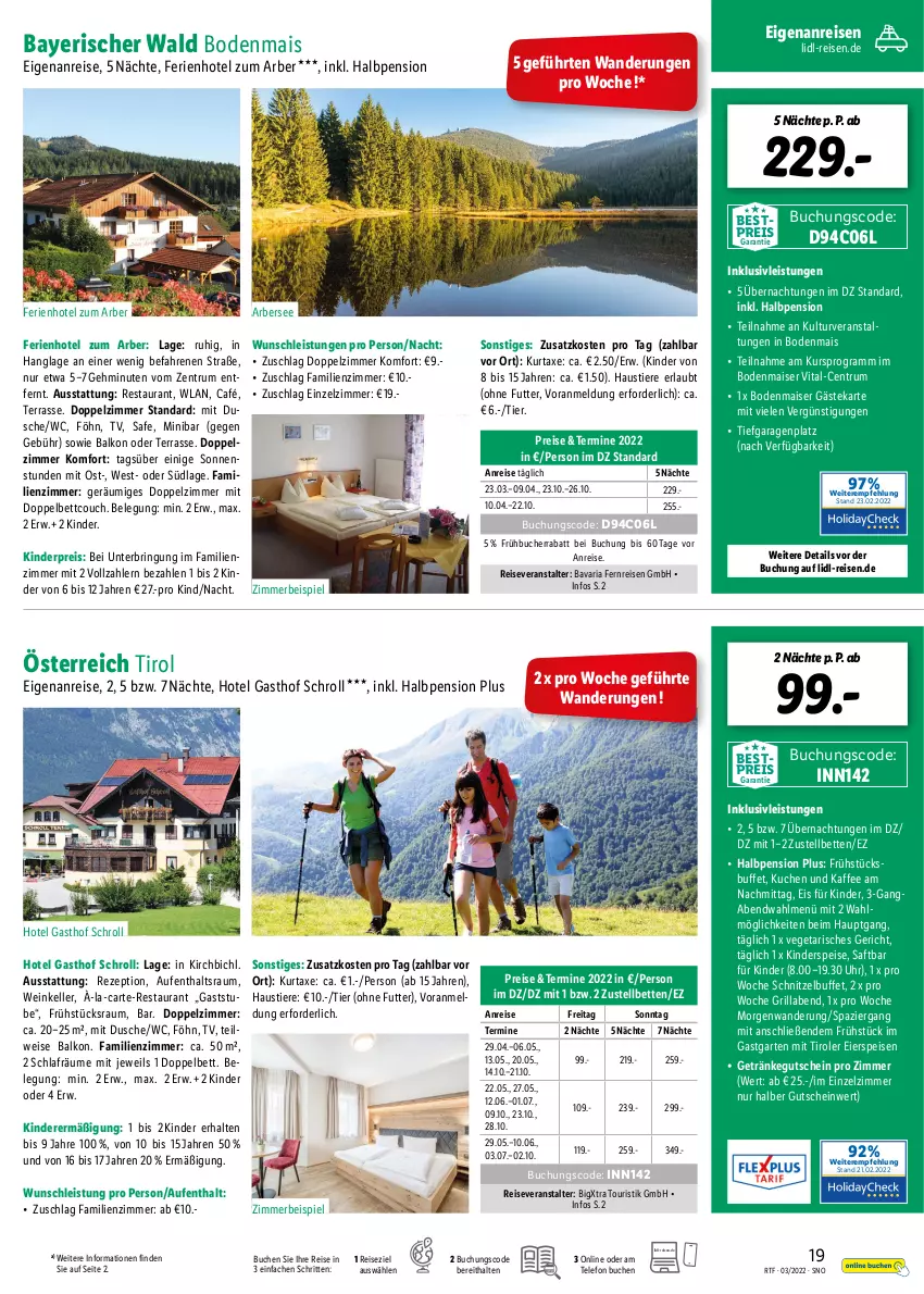 Aktueller Prospekt Lidl - Themenflyer März 2022 - von 12.03 bis 14.05.2022 - strona 19 - produkty: aust, axe, bavaria fernreisen gmbh, bestpreis, bett, Betten, buch, Couch, dusche, eier, eis, elle, Garten, getränk, getränke, grill, gutschein, inklusivleistungen, kaffee, Kinder, kuchen, kurtaxe, mais, reis, reiseveranstalter, rezept, Ria, ring, rum, saft, schnitzel, Stier, stube, telefon, Ti, Tiere, uhr, Vegeta, vita, wein, zimmerbeispiel