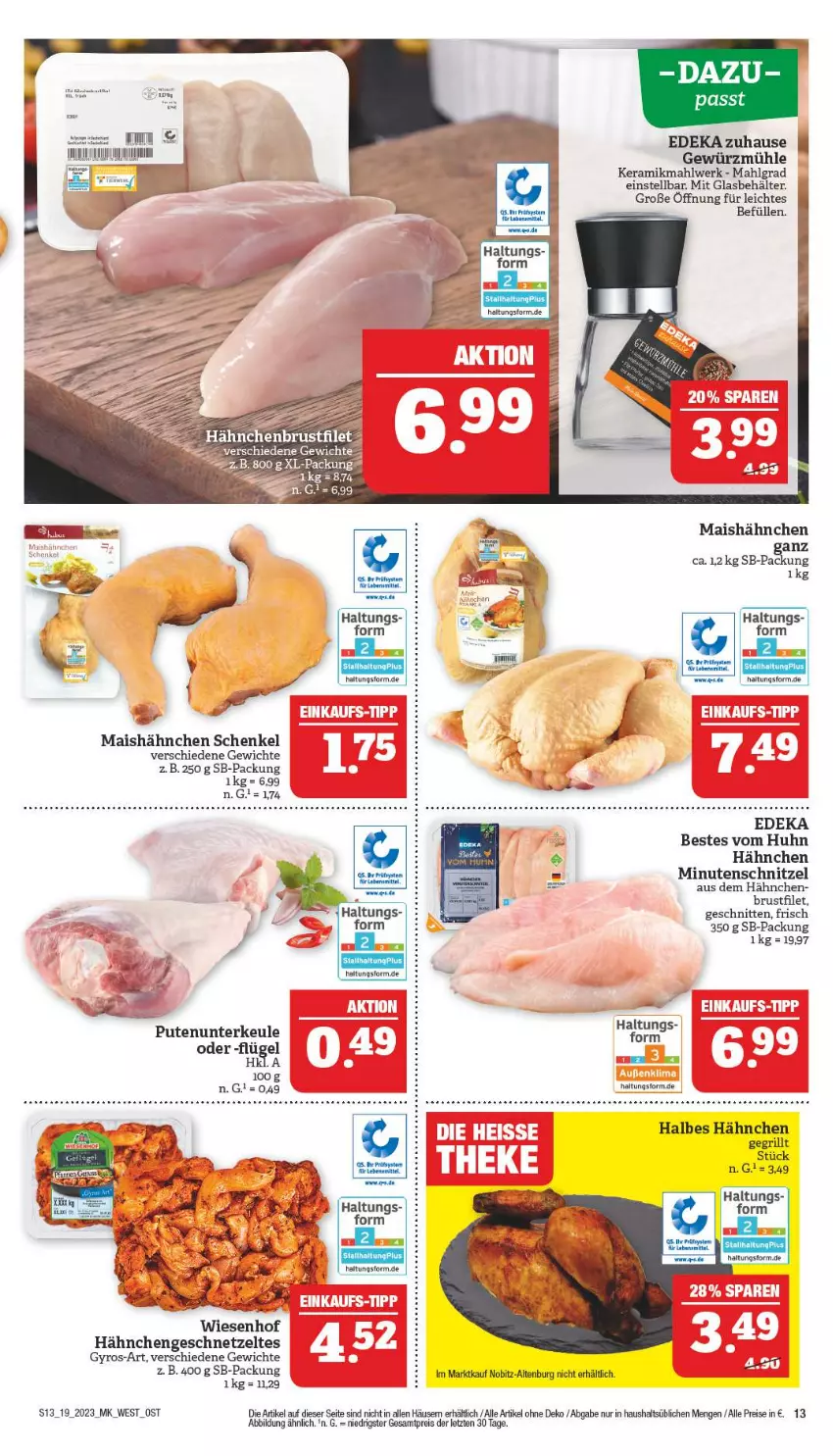 Aktueller Prospekt Marktkauf - Prospekt - von 07.05 bis 13.05.2023 - strona 13 - produkty: Behälter, brustfilet, cider, deka, eis, filet, geschnetzeltes, gewürz, Gewürzmühle, grill, gyros, Hähnchengeschnetzeltes, henkel, LG, mais, minutenschnitzel, pute, reis, schenkel, schnitten, schnitzel, Ti, wiesenhof, Zelt, ZTE