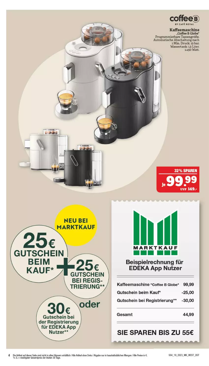 Aktueller Prospekt Marktkauf - Prospekt - von 07.05 bis 13.05.2023 - strona 4 - produkty: auto, deka, eis, gutschein, kaffee, kaffeemaschine, reis, Schal, tasse, Ti, tisch, wasser, wassertank, ZTE