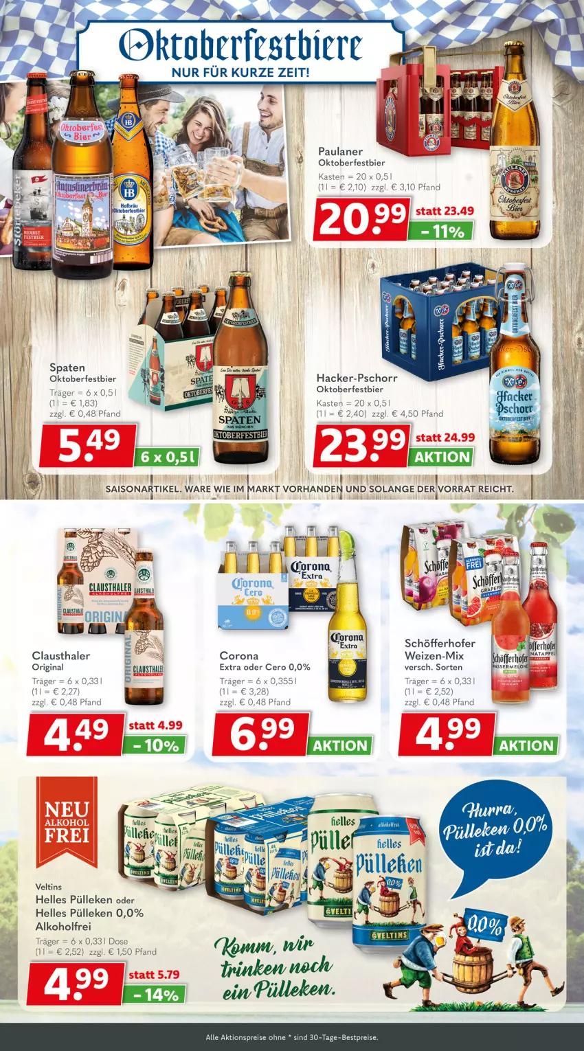 Aktueller Prospekt Getraenkeland - von 14.09 bis 26.09.2026 - strona 4 - produkty: aktionspreis, alkohol, aust, bestpreis, bestpreise, bier, clausthaler, corona, corona extra, eis, elle, gin, Paula, paulaner, reis, schöfferhofer, Spaten, Ti, veltins