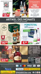 Gazetka promocyjna Getraenkeland - Gazetka - ważna od 26.09 do 26.09.2026 - strona 8 - produkty: abholpreise, aktionspreis, alkohol, Alwa, bestpreis, bestpreise, bourbon, deo, eis, Elan, flasche, Forstetal, getränk, getränke, grapefruit, mineralwasser, reis, rezept, rum, Soda, tequila, Ti, wasser