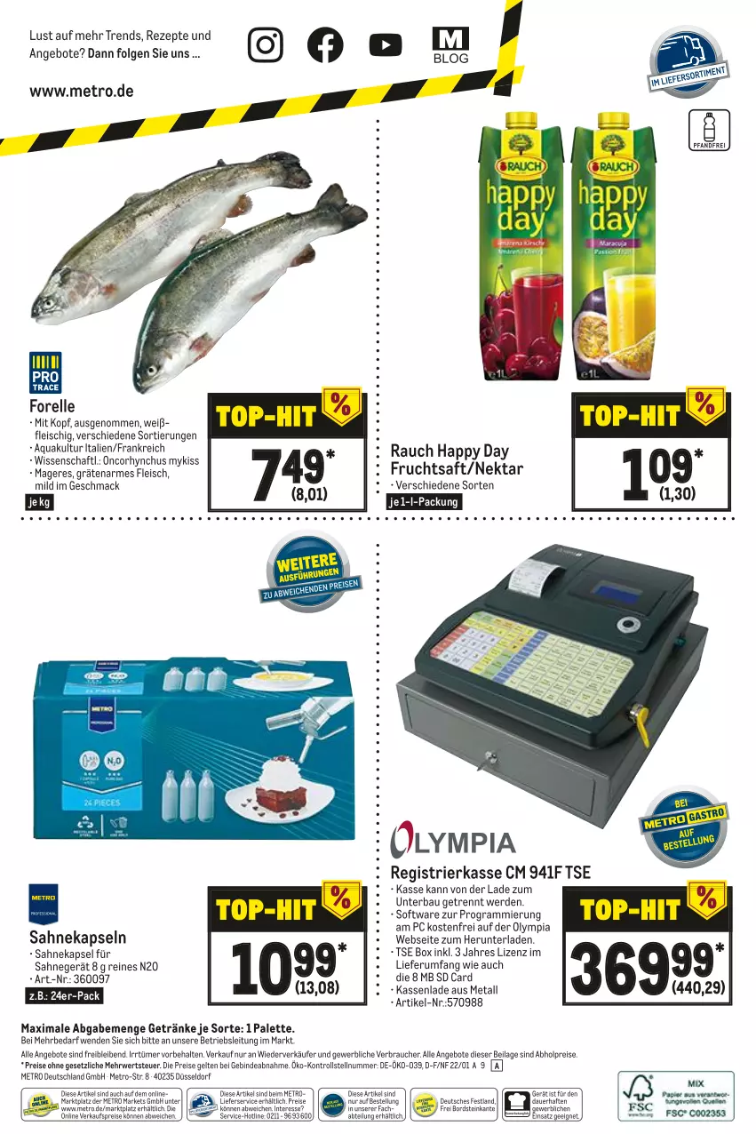 Aktueller Prospekt Metro - GastroJournal - von 03.01 bis 12.01.2022 - strona 36 - produkty: abholpreise, Abtei, angebot, angebote, aqua, auer, Bau, eis, elle, erde, fleisch, forelle, frucht, fruchtsaft, getränk, getränke, Happy Day, ilag, LG, lieferservice, mac, Metro, Nektar, Palette, Rauch, reis, rel, rezept, rezepte, rum, rwe, saft, sahne, Software, Ti