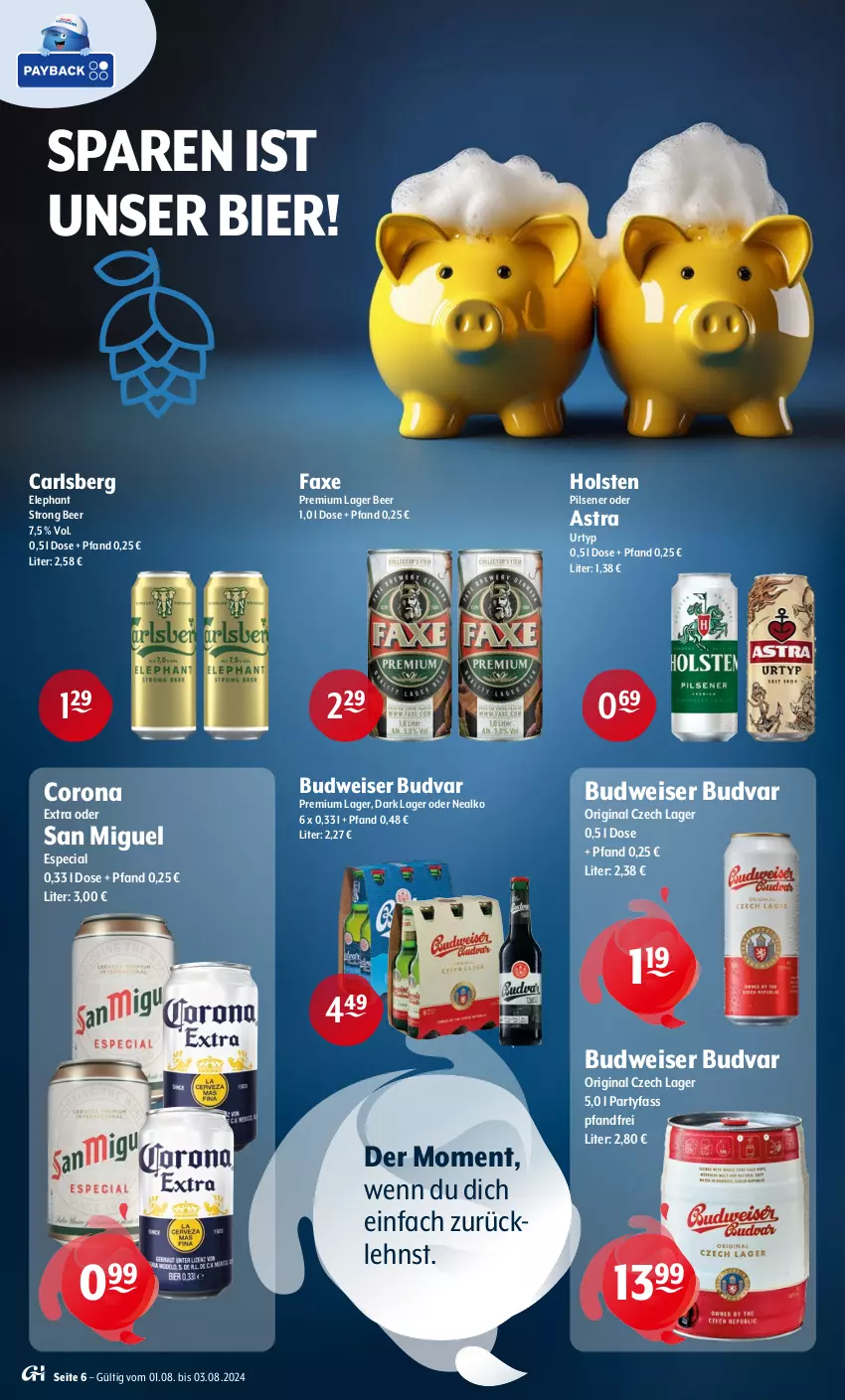 Aktueller Prospekt Getraenke Hoffmann - Prospekte - von 01.08 bis 03.08.2024 - strona 6 - produkty: Astra, axe, bier, budweiser, carlsberg, corona, corona extra, eis, gin, holsten, holsten pilsener, pils, pilsener, Ti, urtyp