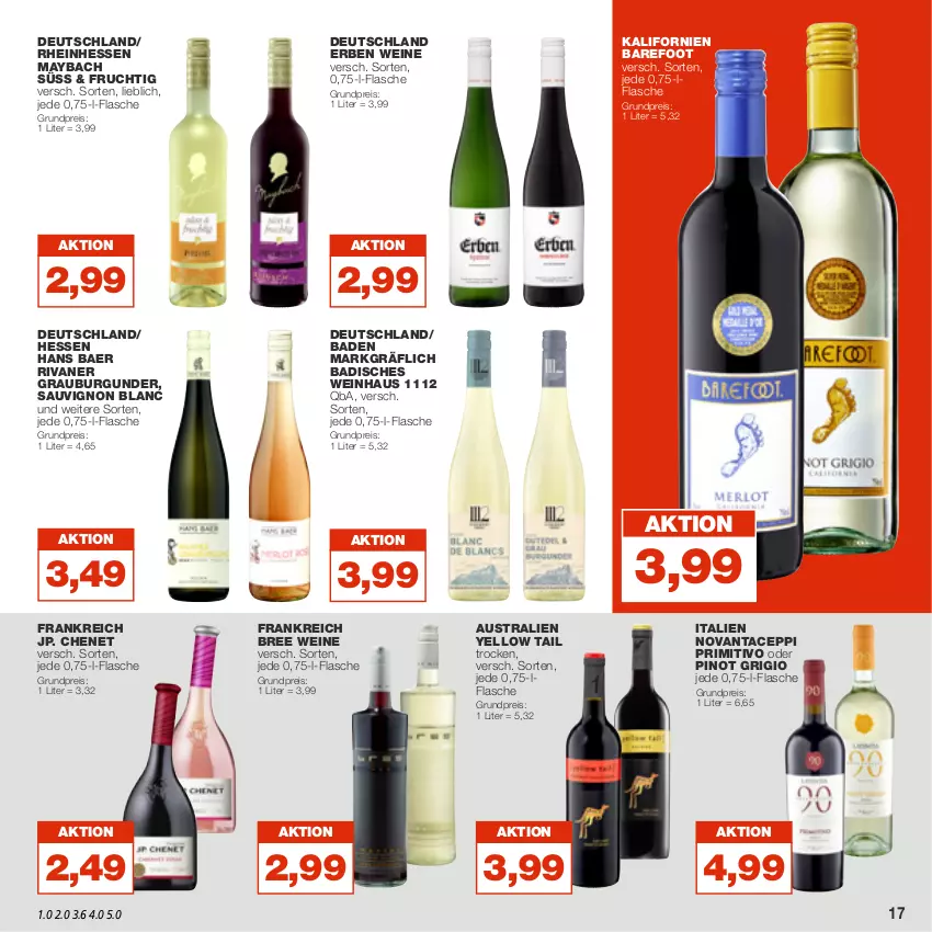 Aktueller Prospekt Real - von 21.11 bis 26.11.2022 - strona 17 - produkty: aust, Bad, bree, burgunder, eis, flasche, frucht, grauburgunder, maybach, Pinot, pinot grigio, primitivo, reis, Rivaner, sauvignon, sauvignon blanc, Ti, wein, weine, yellow tail