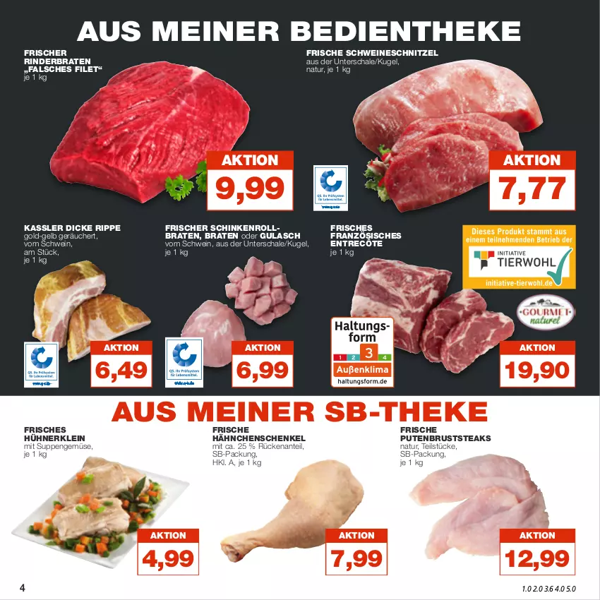 Aktueller Prospekt Real - von 21.11 bis 26.11.2022 - strona 4 - produkty: braten, entrecôte, Falsches Filet, filet, Frische Hähnchen, gulasch, hähnchenschenkel, henkel, hühner, Kugel, natur, pute, putenbrust, rind, rinder, rinderbraten, rollbraten, Schal, Schale, schenkel, schinken, schnitzel, schwein, schweine, schweineschnitzel, steak, steaks, suppe, suppen, Ti, wein, weine