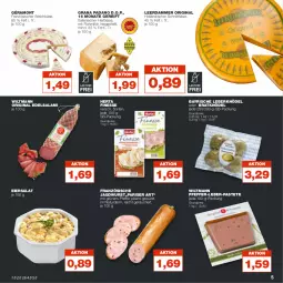 Gazetka promocyjna Real - Gazetka - ważna od 26.11 do 26.11.2022 - strona 5 - produkty: Edelsalami, eier, eiersalat, eis, finesse, französischer weichkäse, géramont, gewürz, gin, grana, grana padano, hartkäse, herta, herta finesse, holländischer schnittkäse, italienischer hartkäse, jagdwurst, Käse, Knödel, Leber-Pastete, Leberknödel, leerdammer, milch, natur, padano, pastete, pfeffer, Rana, reis, salami, salat, schnittkäse, Ti, weichkäse, wiltmann, wurst