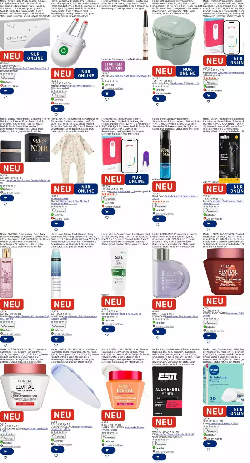 Aktueller Prospekt Dm Drogerie - Prospekte - von 23.03 bis 01.04.2026 - strona 16 - produkty: Anzug, body, braun, eau de toilette, eimer, eis, elvital, Guhl, hyaluron, isana, Körperspray, kraft, l'oreal, leimer, loreal, mam, Maske, medisana, medizinprodukt, Playboy, reis, ring, sana, Schlafanzug, Ti, vita