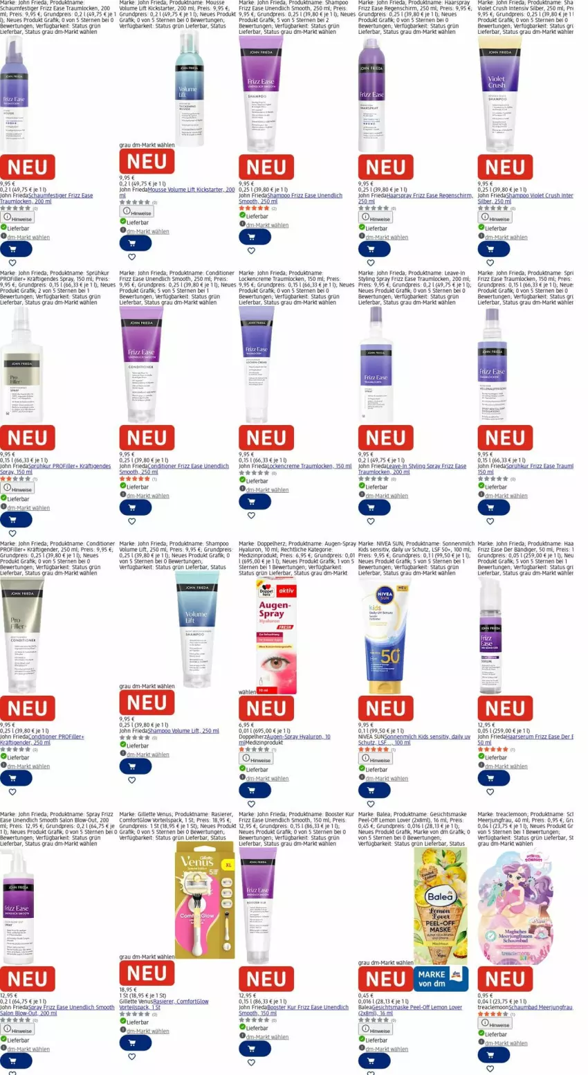 Aktueller Prospekt Dm Drogerie - Prospekte - von 23.03 bis 01.04.2026 - strona 26 - produkty: Bad, creme, doppelherz, eis, Gesichtsmaske, gillette, gillette venus, haarspray, hyaluron, Jungfrau, lack, Lacke, Maske, medizinprodukt, milch, mousse, nivea, nivea sun, rasierer, reis, rum, rwe, schaumbad, schaumfestiger, Serum, shampoo, sonnenmilch, Ti, venus