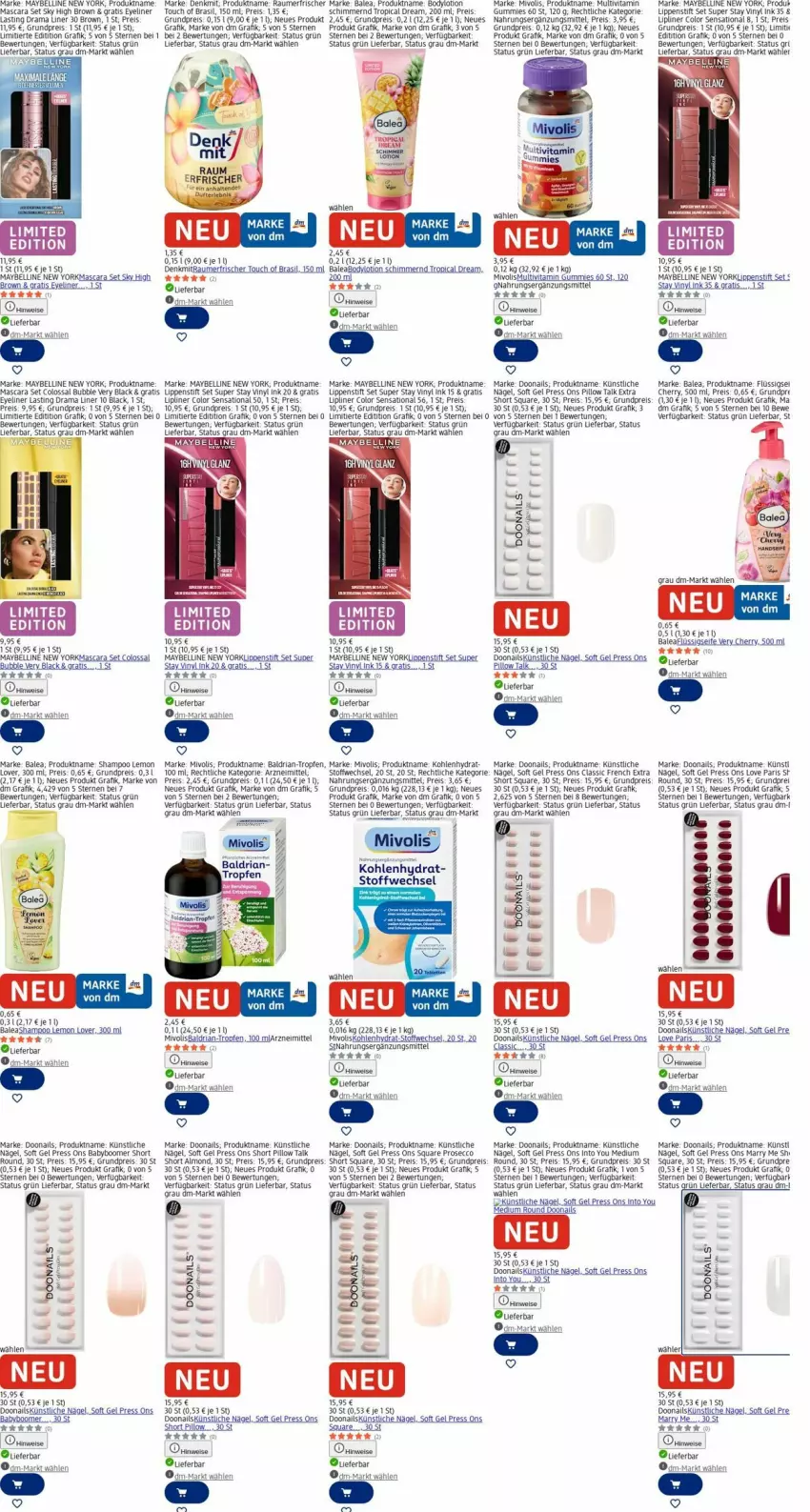 Aktueller Prospekt Dm Drogerie - Prospekte - von 23.03 bis 01.04.2026 - strona 29 - produkty: asti, body, bodylotion, ecco, eier, eis, ente, Eyeliner, lack, LG, Lippenstift, Lotion, Mascara, Maybelline, prosecco, rama, Raumerfrischer, reis, rel, Ria, Seife, shampoo, Ti, vita, Yo