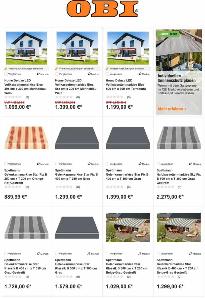 Aktueller Prospekt Obi - Prospekte - von 21.09 bis 06.10.2022 - strona 13 - produkty: elle, Garten, orange, sonnenschutz