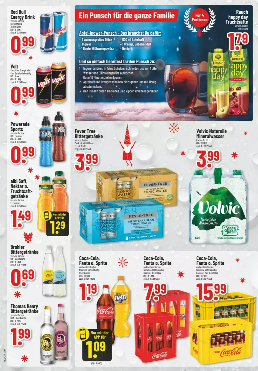 Aktueller Prospekt Trinkgut - Prospekte - von 01.12 bis 07.12.2024 - strona 5 - produkty: Alwa, apfel, butter, coca-cola, cola, drink, eis, elle, energy drink, ente, fanta, flasche, frucht, fruchtsaft, fruchtsäfte, getränk, getränke, gewürz, Glühwein, ingwer, LG, mineralwasser, natur, Nektar, Rauch, red bull, rel, saft, säfte, Sport, sprite, thomas henry, Ti, volvic, wasser, wein