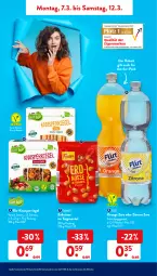 Gazetka promocyjna AldiSud - ALDI Aktuell - Gazetka - ważna od 12.03 do 12.03.2022 - strona 9 - produkty: aldi, bio, discount, eis, elle, erdnuss, erdnüsse, erfrischungsgetränk, flasche, getränk, kirsch, lebensmittel, mandel, Mantel, monitor, nuss, orange, reis, riegel, zitrone