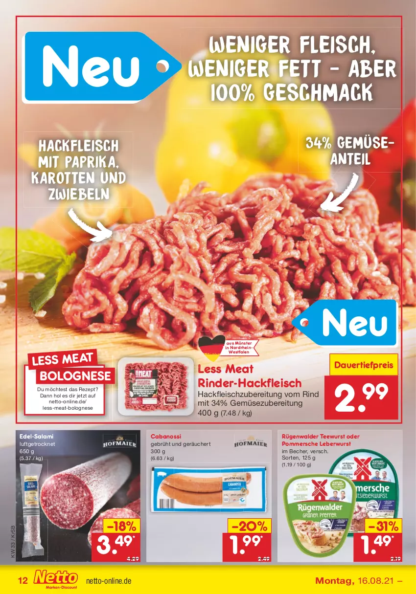 Aktueller Prospekt Netto Marken-Discount - Filial Angebote - von 16.08 bis 21.08.2021 - strona 12