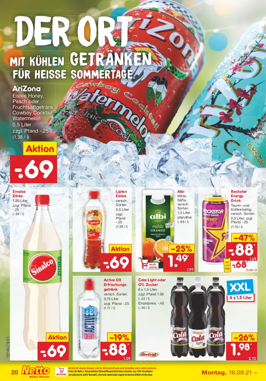 Aktueller Prospekt Netto Marken-Discount - Filial Angebote - von 16.08 bis 21.08.2021 - strona 20