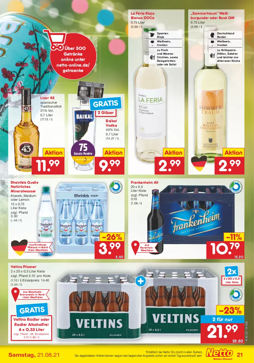 Aktueller Prospekt Netto Marken-Discount - Filial Angebote - von 16.08 bis 21.08.2021 - strona 21