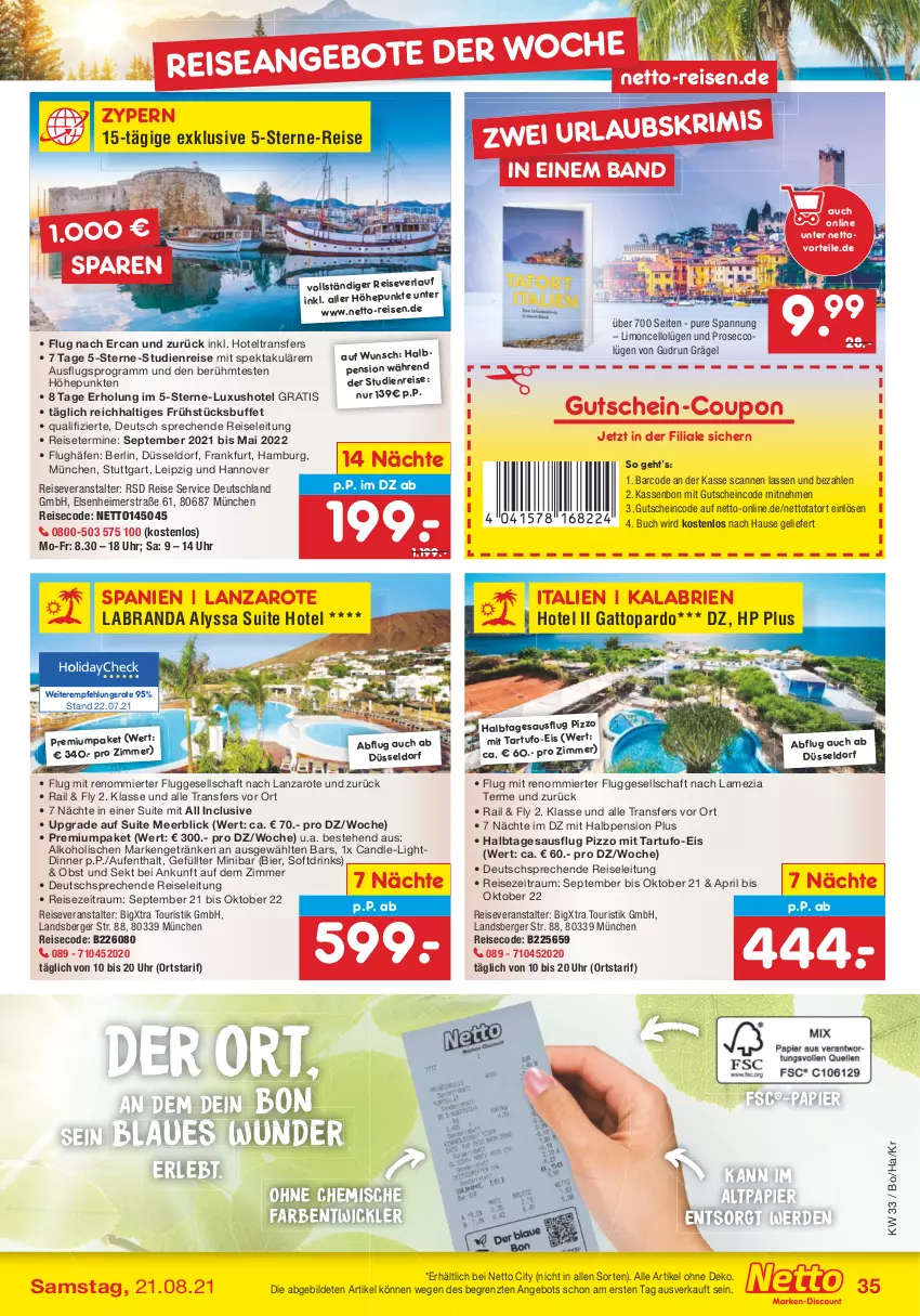 Aktueller Prospekt Netto Marken-Discount - Filial Angebote - von 16.08 bis 21.08.2021 - strona 35