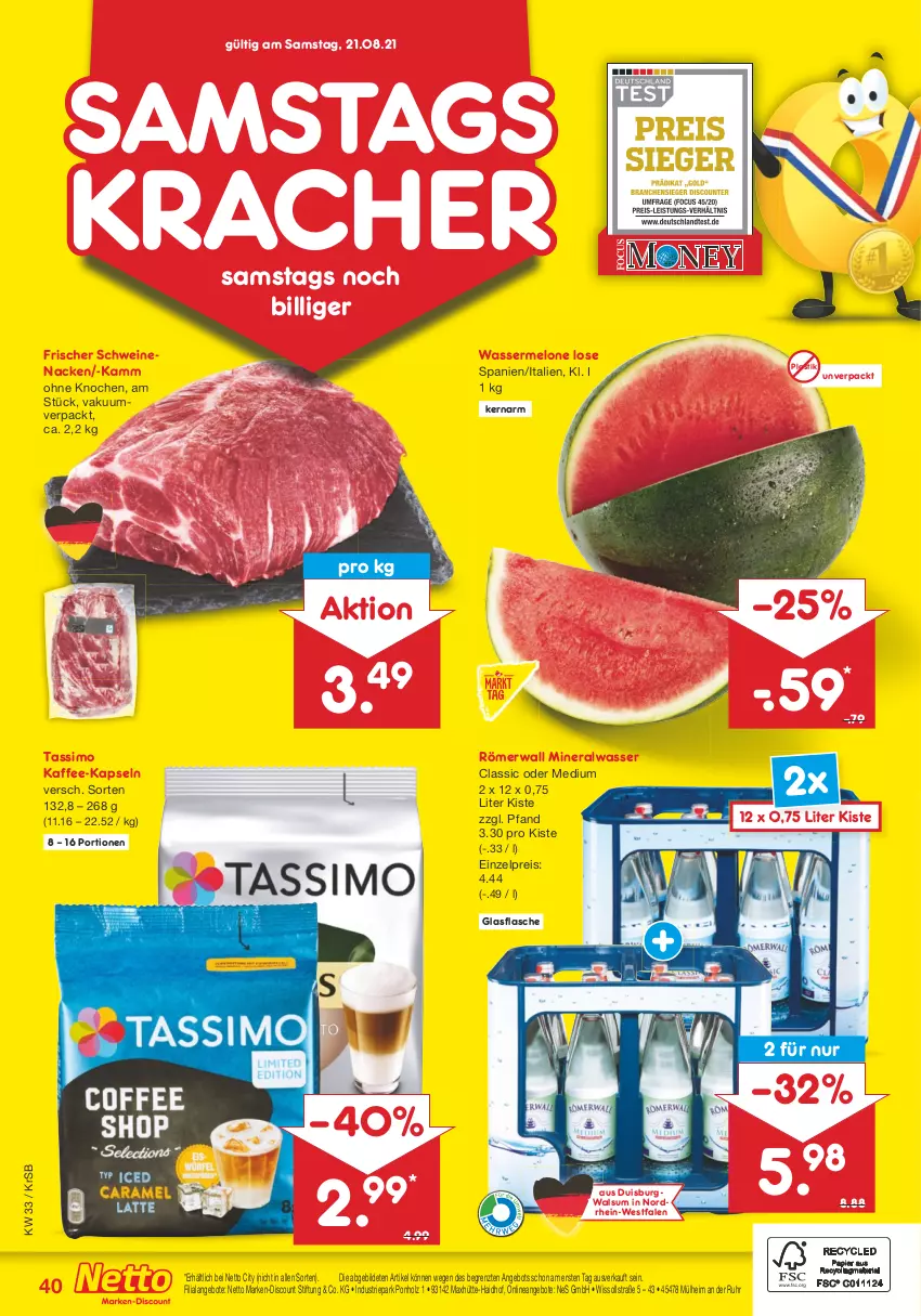 Aktueller Prospekt Netto Marken-Discount - Filial Angebote - von 16.08 bis 21.08.2021 - strona 40