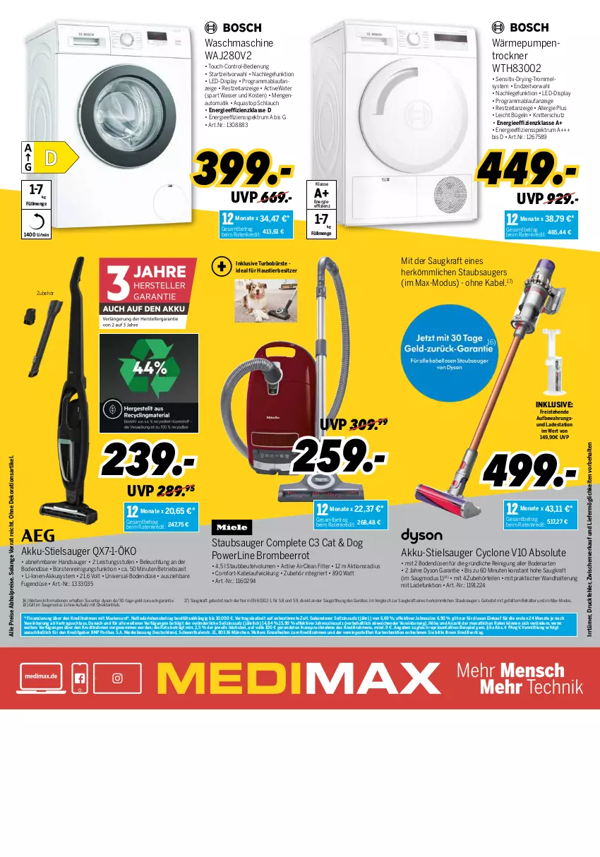 Aktueller Prospekt Medimax - MEDIMAX Prospekt KW05 2022 - von 28.01 bis 03.02.2022 - strona 8 - produkty: abholpreise, akku, aqua, aquastop, aust, auto, Behälter, beleuchtung, beutel, bügel, bürste, bürsten, dekoration, Dyson, eis, erde, gefu, kraft, LG, mab, mastercard, Reinigung, reis, rum, schlauch, Spektrum, staubbeutel, staubsauger, Stielsauger, Stier, Ti, tisch, Trockner, trommel, wandhalterung, wärmepumpentrockner, waschmaschine, wasser, WICK