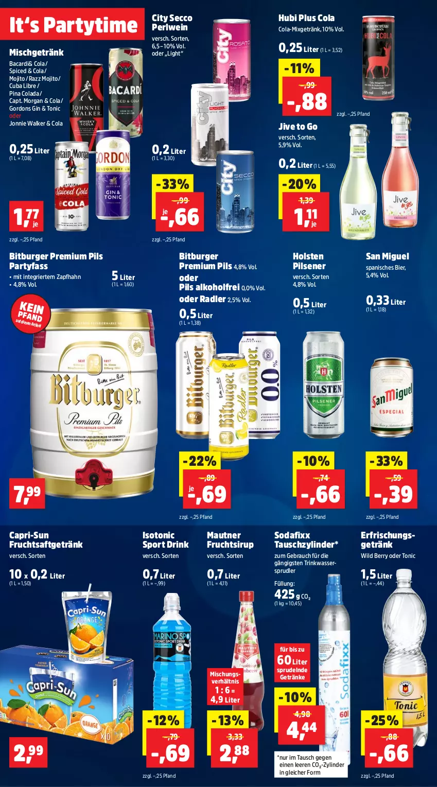 Aktueller Prospekt Thomas Philipps - von 30.12.2024 bis 04.01.2025 - strona 2 - produkty: alkohol, bacardi, bier, bitburger, burger, Cap, capri-sun, cola, drink, ecco, erfrischungsgetränk, frucht, fruchtsaft, fruchtsaftgetränk, getränk, getränke, gin, gordon, gordons, holsten, holsten pilsener, Mautner, Mixgetränk, mojito, oder radler, pils, pilsener, premium pils, radler, Rauch, saft, sirup, Soda, Sport, Sprudel, Ti, tonic, wasser, wassersprudler, wein, Wild, wild berry