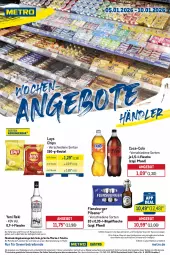 Gazetka promocyjna Metro - Wochen-Angebote Händler - Gazetka - ważna od 10.01 do 10.01.2026 - strona 1 - produkty: abholpreise, angebot, angebote, beutel, bügel, bügelflasche, burger, chips, coca-cola, cola, coupon, eis, flasche, flensburger, getränk, getränke, ilag, lays, Metro, Palette, pils, pilsener, Rauch, reis, rwe, Ti, tiefpreis, yeni raki
