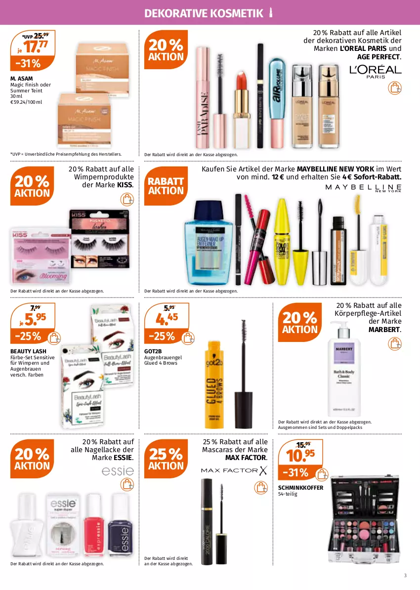 Aktueller Prospekt Mueller - Müller Prospekt - von 04.04 bis 09.04.2022 - strona 3 - produkty: eis, elle, Engel, Finish, got2b, koffer, körperpflege, kosmetik, l'oreal, lack, Lacke, Mascara, Max Factor, Maybelline, Nagellack, reis, sofort-rabatt, teller, Ti, Yo